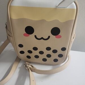 Boba Tribe Bubble Milk Tea Convertible Backpack Crossbody Bag. Like New